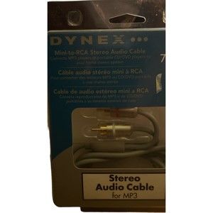Dynex Mini-to-RCA Stereo Audio Cable, for MP3, 3.5mm To RCA Jacks DX-MP3RCA7 7ft